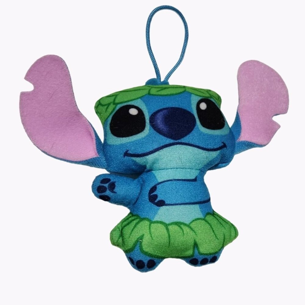 Disney Stitch Hula Stitch 4 inch Plush Clip On McDonalds Happy Meal Toy Alien